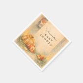 Cute Little Firefighter Baby Shower スタンダードカクテルナプキン (角)