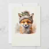 Cute Little Fox Christmas Greetings Card 招待状 (裏面)