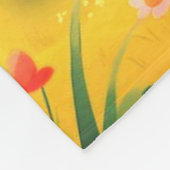 Cute Little Furry Animals on a Fleece Baby Blanket フリースブランケット (角)