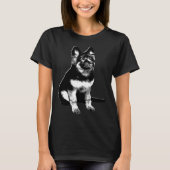 Cute Little German Shepherd Puppy Dog Tシャツ (正面)