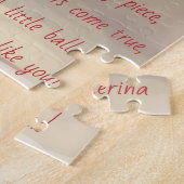 Cute Little Girl Ballerina in Pink Tutu and Poem ジグソーパズル (側面)