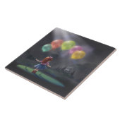 Cute Little Girl with Balloons タイル (側面)