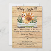 Cute Little Gobble Turkey Baby Shower 招待状 (正面)