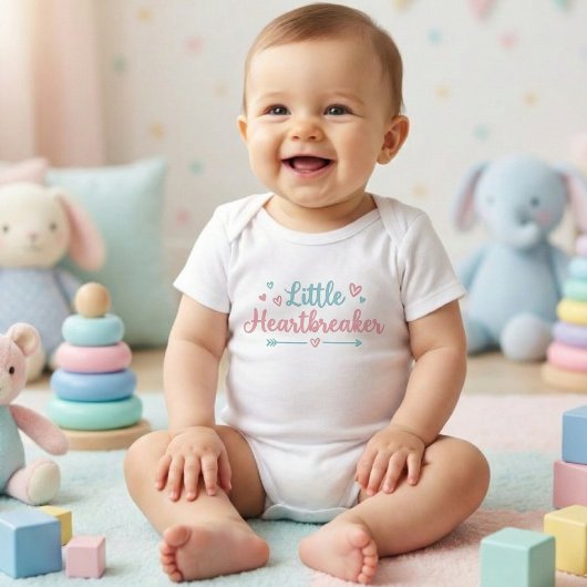 Cute Little Heartbreaker: Adorable Valentine's Day ベビーボディスーツ