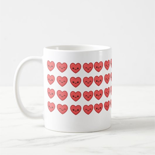 Cute little hearts mug コーヒーマグカップ (左)