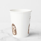 Cute Little Hedgehog Baby Shower Party 紙コップ (右)