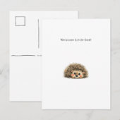 Cute Little Hedgehog New Baby Card. ポストカード (正面/裏面)