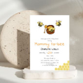 Cute Little Honeybee With Sweet Honey Baby Shower 招待状