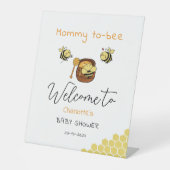 Cute Little Honeybee With Sweet Honey Baby Welcome 台座サイン (正面)