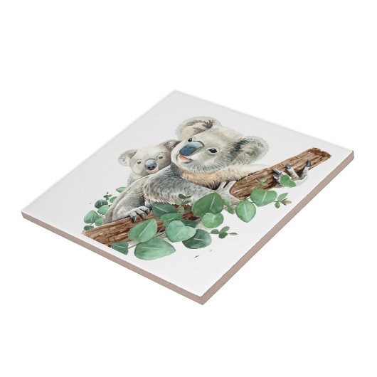 Cute Little Koala Bear Australian Animal Art    タイル (側面)