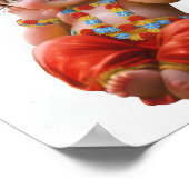 Cute Little Krishna Traditional Indian Art Poster ポスター (角)
