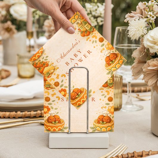 Cute Little Meatball Baby Shower スタンダードカクテルナプキン