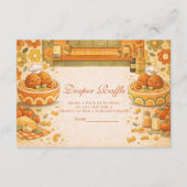 Cute Little Meatball Baby Shower Diapper Raffle エンクロージャーカード (正面)