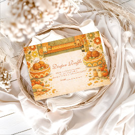 Cute Little Meatball Baby Shower Diapper Raffle エンクロージャーカード