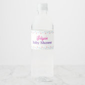 Cute Little Mermaid Baby Shower Water Bottle Label ペットボトルラベル (正面)