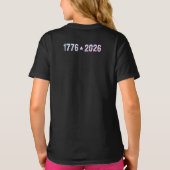 Cute Little Miss America 250 1776 to 2026 Tシャツ (裏面)