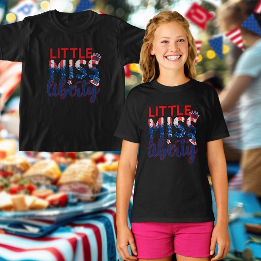 Cute Little Miss Liberty 1776 to 2026 America 250 Tシャツ
