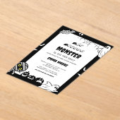 Cute Little Monster Baby Shower Illustration アクリル招待状 (レイダウン)