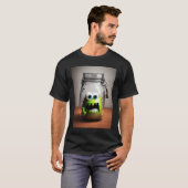 cute little monster in a jar Halloween horror funn Tシャツ (正面フル)