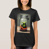 cute little monster in a jar Halloween horror funn Tシャツ (正面)