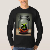 cute little monster in a jar Halloween horror funn Tシャツ (正面)