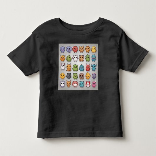 Cute little monsters  トドラーTシャツ (正面)