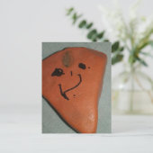 Cute Little Painted Heart Rock ポストカード (スタンド正面)
