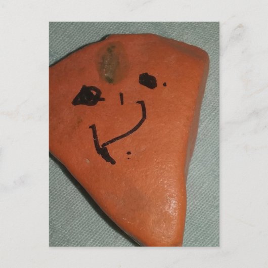 Cute Little Painted Heart Rock ポストカード (正面)