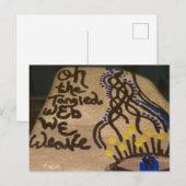 Cute Little Painted Rock Web We Weave ポストカード (正面/裏面)