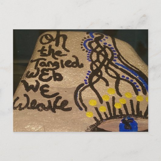 Cute Little Painted Rock Web We Weave ポストカード (正面)
