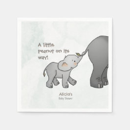 Cute Little Peanut On its Way Baby Shower スタンダードカクテルナプキン