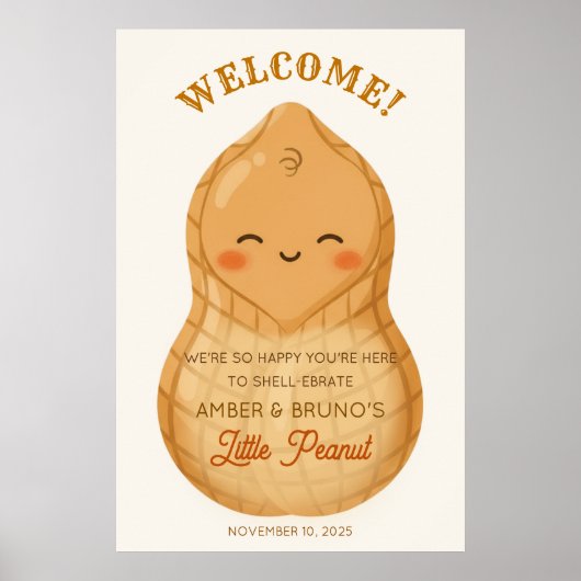 Cute Little Peanut *Welcome Sign Poster ONLY* ポスター (正面)