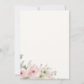 Cute Little Pink Princess Rose Floral Birthday 招待状 (裏面)