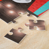 Cute Little Polar Bear with Christmas Lights ジグソーパズル (側面)