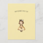 Cute Little Princess Girl Happy Birthday Card ポストカード (正面)