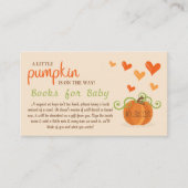 Cute Little Pumpkin Baby Shower Book Request エンクロージャーカード (正面)
