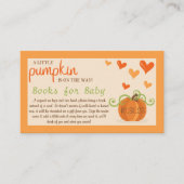 Cute Little Pumpkin Baby Shower Book Request エンクロージャーカード (正面)
