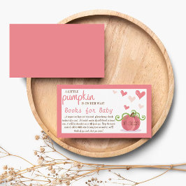 Cute Little Pumpkin Baby Shower Book Request エンクロージャーカード