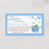 Cute Little Pumpkin Baby Shower Book Request エンクロージャーカード (正面)