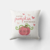 Cute Little Pumpkin Baby Shower Napkins クッション (裏面)