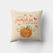 Cute Little Pumpkin Baby Shower Napkins クッション (裏面)