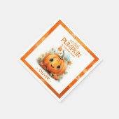 Cute Little Pumpkin Birthday スタンダードカクテルナプキン (角)
