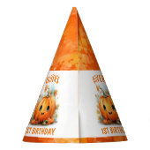 Cute Little Pumpkin Birthday Party パーティーハット (裏面)
