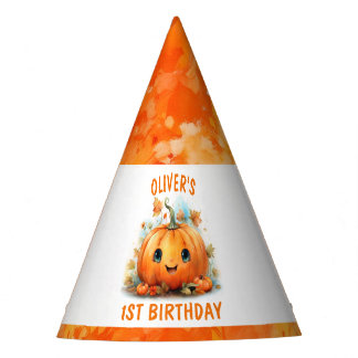 Cute Little Pumpkin Birthday Party パーティーハット