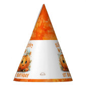 Cute Little Pumpkin Birthday Party パーティーハット (左)