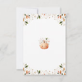 Cute Little Pumpkin on the Way Fall Baby Shower サンキューカード (裏面)