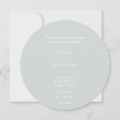 Cute Little Rabbit Baby Birth Announcement Card. 招待状 (裏面)