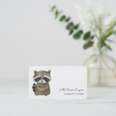 Cute Little Raccoon Daycare Business Card 名刺 (スタンド正面)