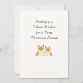 Cute Little Red Fox - in snow Christmas generic.  シーズンカード (裏面)