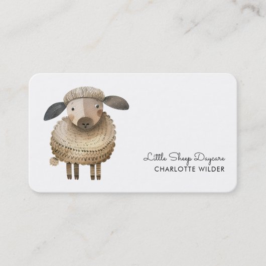 Cute Little Sheep Daycare Business Card 名刺 (正面)